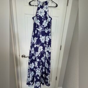 NWT Lulus Blue & White Floral Maxi Dress